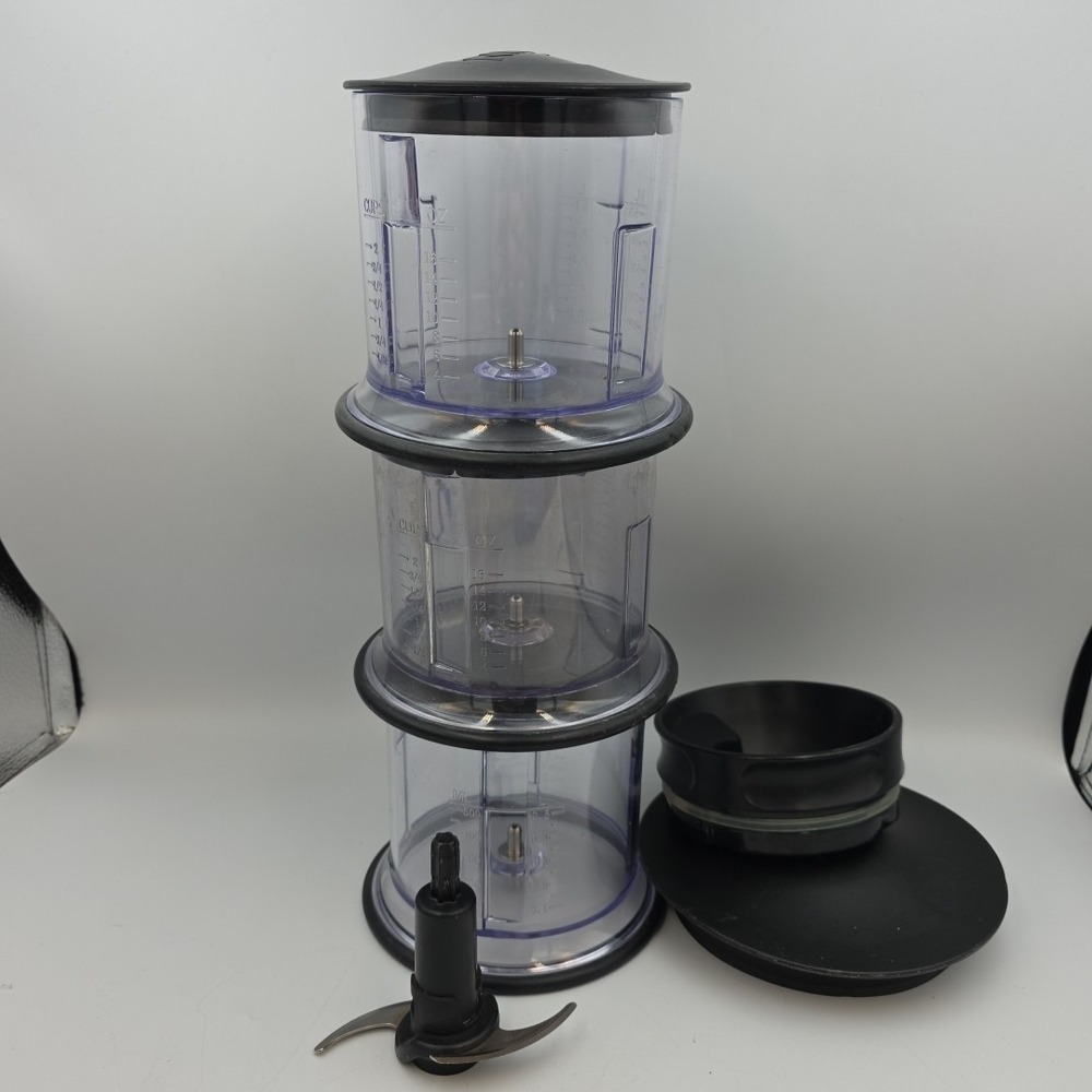 Ninja Food Chopper Replacement Cups Set of 3 – Kitchen Prep Containers & More